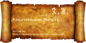 Kesztenbaum Margit névjegykártya